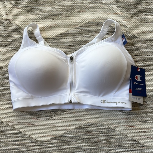 Champion Women's Sports Bra, Motion Control Zip High-impact Sports Bra, Wirefree - Picture 4 of 7